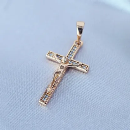 Imagen de Dije Cruz Devoción de Oro