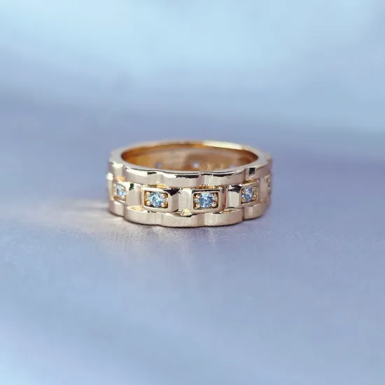 Imagen de Anillo Tipo Rolex con Circonias Talla 6
