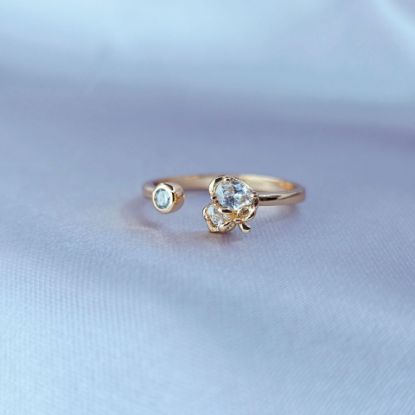 Imagen de Anillo Semiabierto Moñito y Cristales 