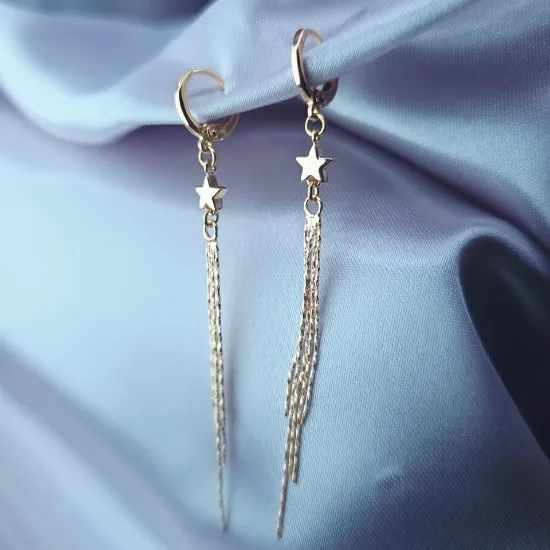 Imagen de Arete Estrellita con Cortina