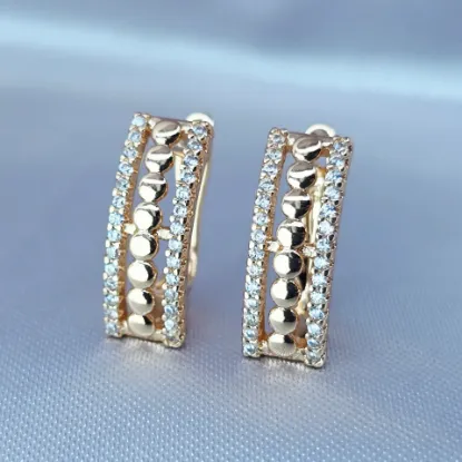 Picture of Huggie Luneas of Gold and Sparkles
