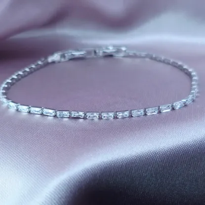 Imagen de Pulsera Rectángulos Transparentes  1702