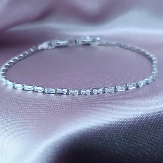 Imagen de Pulsera Rectángulos Transparentes  1702