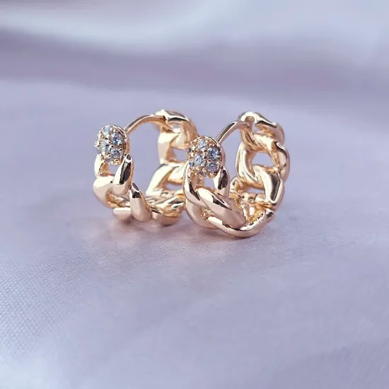 Imagen de Huggie Corazón Vivri Oro Blanco