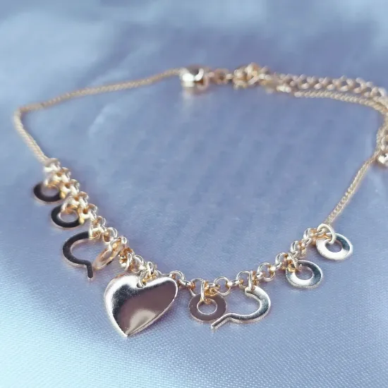 Imagen de Pulsera Tobillera Corazón y Geometrías