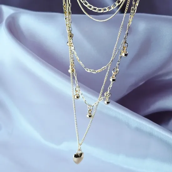 Imagen de Collar Cinco Días Luxury con Corazón  3801