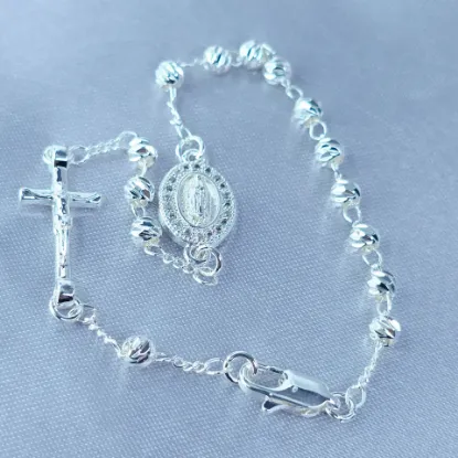 Imagen de Pulsera Virgen de Guadalupe Blanca Paz Talla 2003