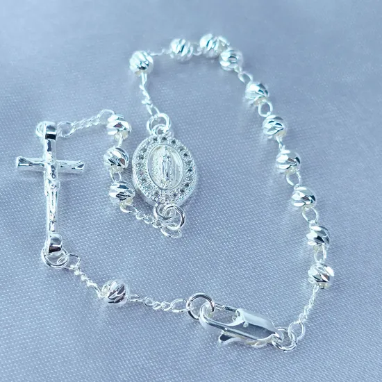 Imagen de Pulsera Virgen de Guadalupe Blanca Paz Talla 2003