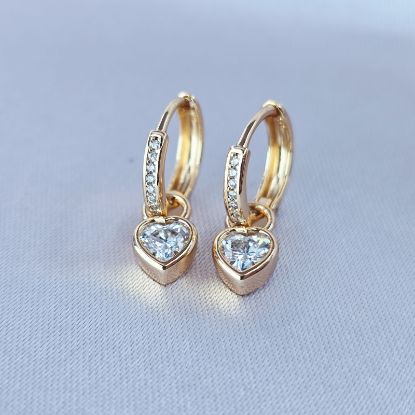 Picture of Detachable Small Crystal Heart Earring