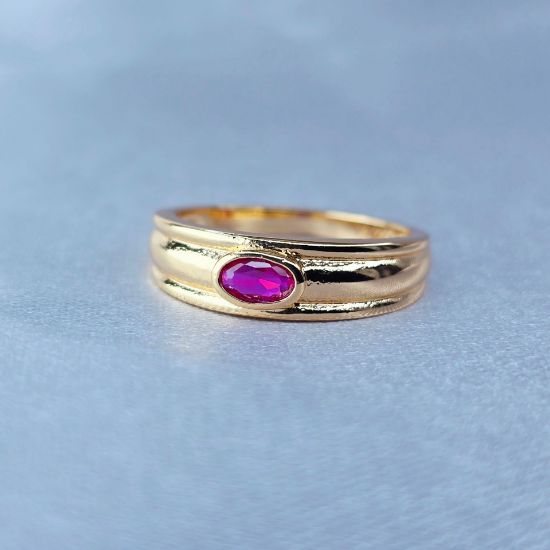 Imagen de Anillo Ovalado Rojo 