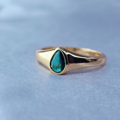 Imagen de Anillo Gota Esmeralda 