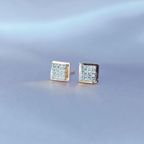 Imagen de Broquel Cuadro de Oro y Centro Brilloso