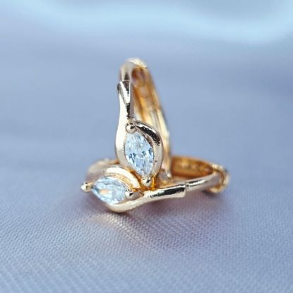 Picture of Mini Crystal Rhombus Huggie