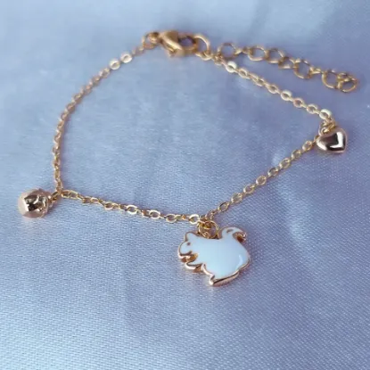 Imagen de Pulsera Ardilla Blanca Bellota Corazón Talla 1412