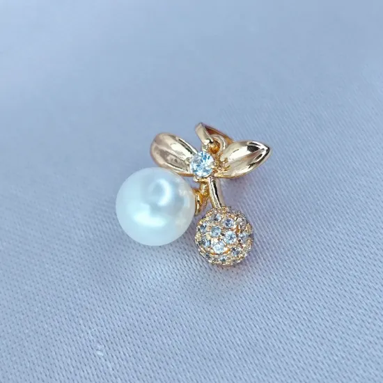 Imagen de Dije Cereza Perla y Cereza con Cristales