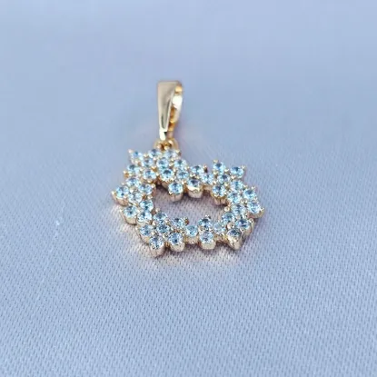 Imagen de Dije Flores Formando un Corazón