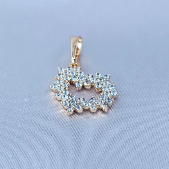 Imagen de Dije Flores Formando un Corazón