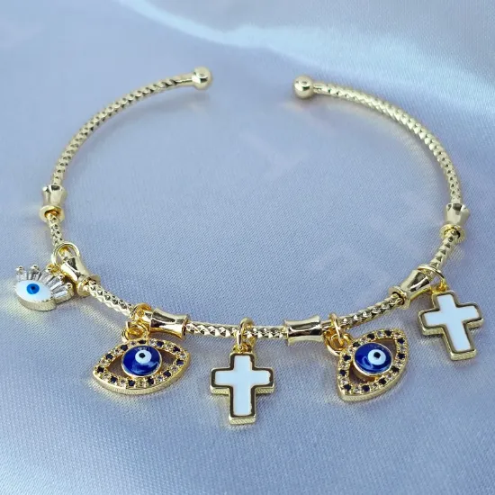 Imagen de Brazalete Cruces y Ojos Turcos  1902