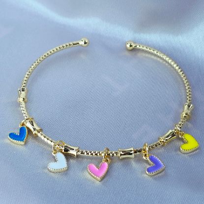 Imagen de Brazalete Corazones Pasteles