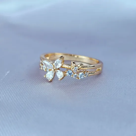 Imagen de Anillo Mariposa y Pequeña Mariposa