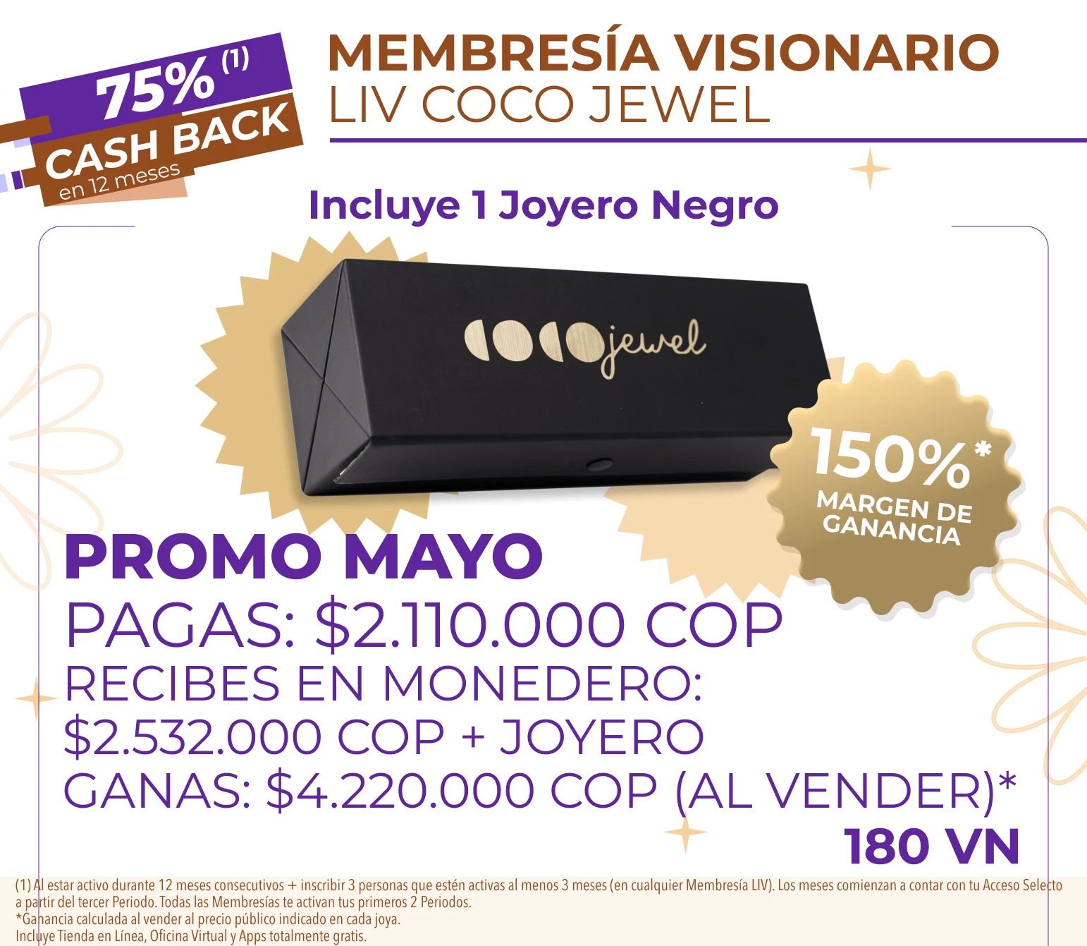 Membresia COCOJewel Visionario + 1 joyero