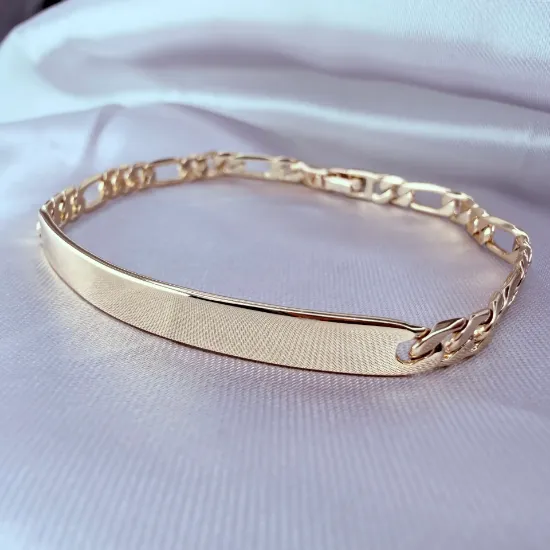 Imagen de Pulsera Esclava Fígaro Oro Dorado  1905