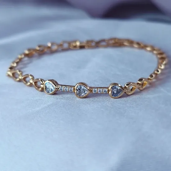 Imagen de Pulsera Mis Tres Corazones  1703