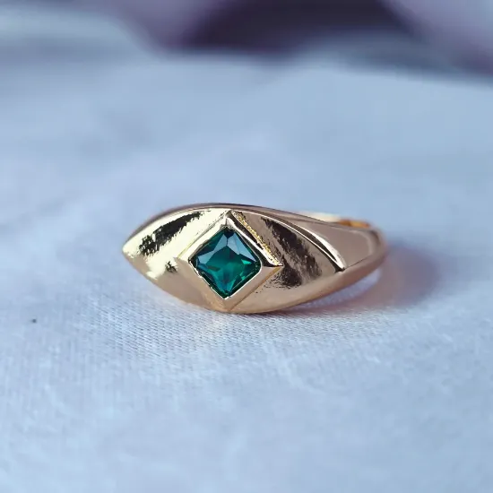 Imagen de Anillo Rombo Esmeralda