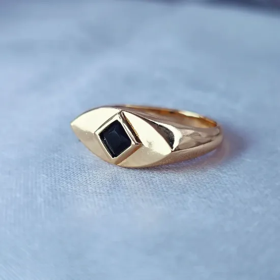 Imagen de Anillo Rombo Negro
