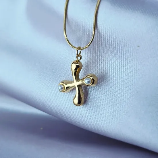 Imagen de Collar Perlas Inicial X