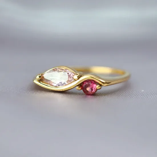 Imagen de Anillo Rosa y Fucsia Delicada  7