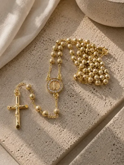 Imagen de Collar Rosario Azucarado San Benito Talla 5103