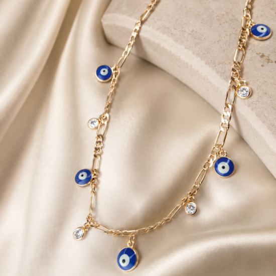 Imagen de Collar Ojos Turcos y Lunetas
