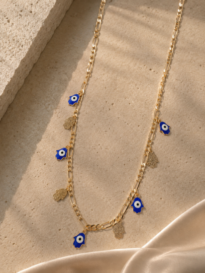 Imagen de Collar Hamsas Ojos Turcos