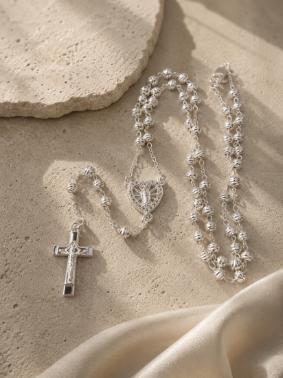 Imagen de Collar Rosario Corazón Guadalupano