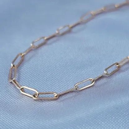 Imagen de Cadena Tejido Rectángulos Ovalados Oro Dorado Talla 5505