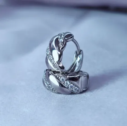 Picture of Twisted and Zirconias Huggie