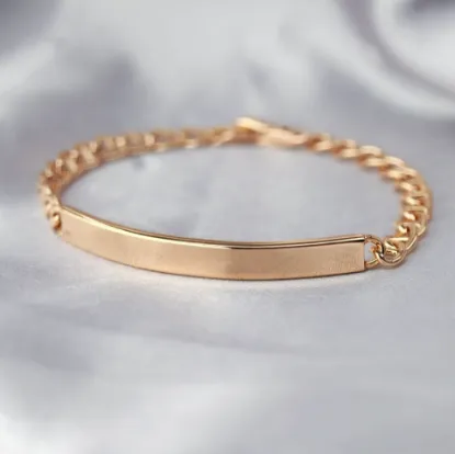 Imagen de Pulsera Esclava Gucci Ovalada Oro Dorado Talla 1905