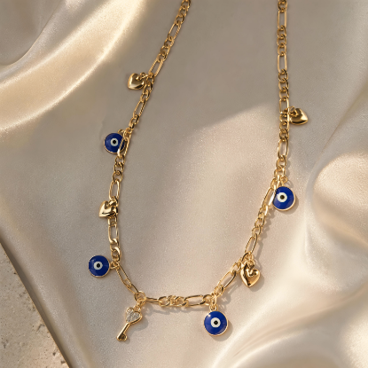 Picture of Eyes, Hearts, and Keys Necklace Size 4703