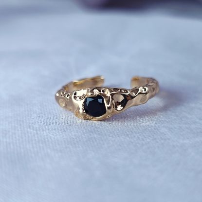 Imagen de Anillo Semiabierto Punto Negro