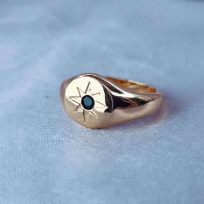 Imagen de Anillo Estrella Punto Negro C