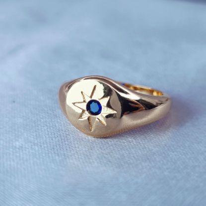 Imagen de Anillo Estrella Punto Azul C