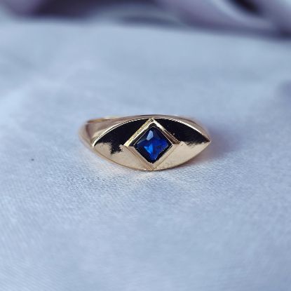 Imagen de Anillo Rombo Azul