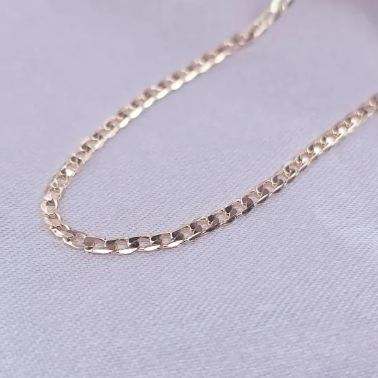 Imagen de Cadena Tejido Barabada Abierta Oro Dorado  5002