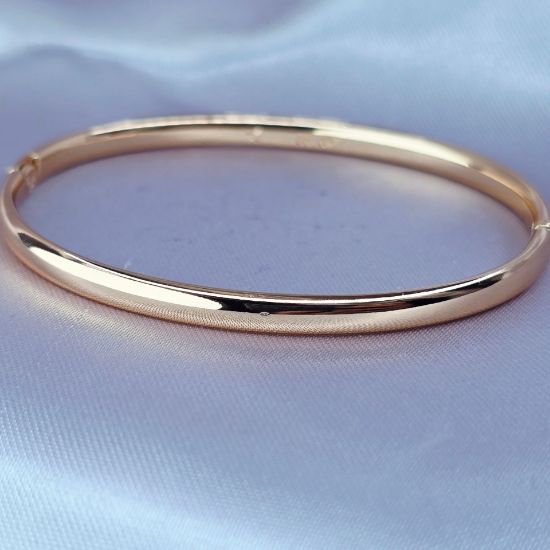 Imagen de Brazalete Ovalado Oro Dorado