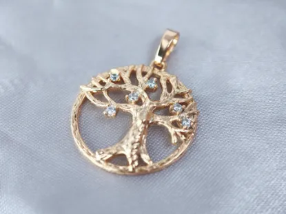 Imagen de Dije Árbol Hojas Cuadradas