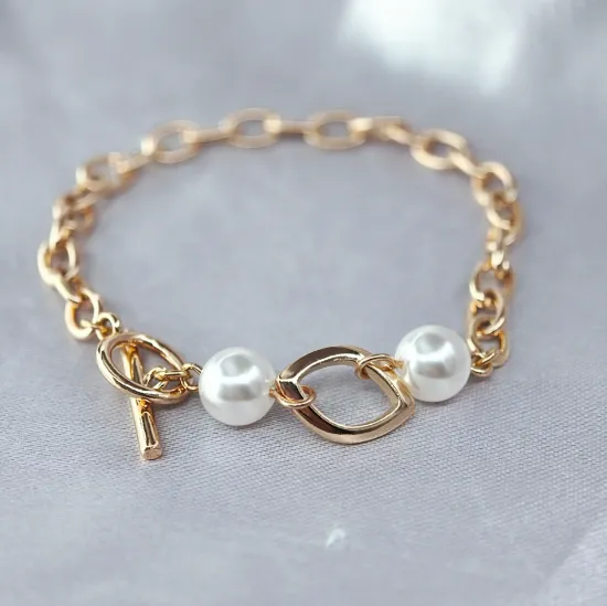 Imagen de Pulsera Dos Perlas Preciosas  1808