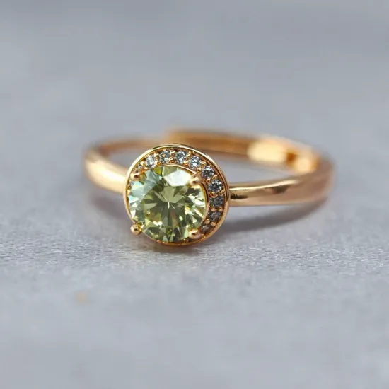 Imagen de Anillo Cristal Bello Amarillo