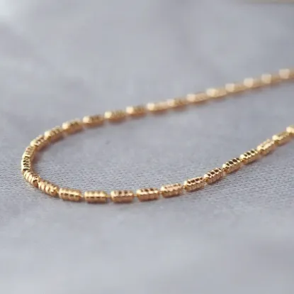 Imagen de Cadena Eslabones Comas Texturizadas En Tres Oro Dorado  4501