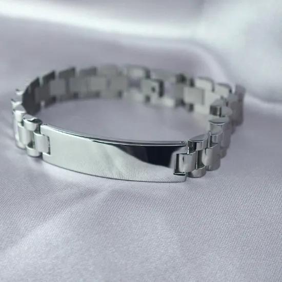 Imagen de Pulsera Esclava Tipo Rolex Blanco  2112